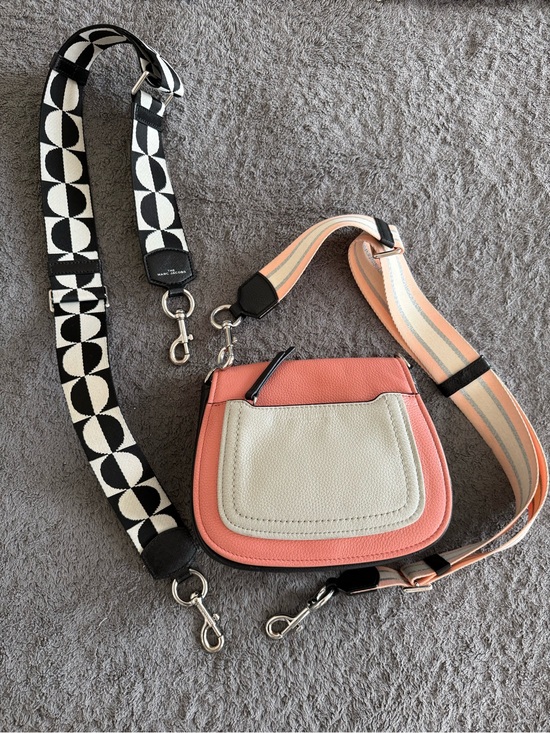 Marc Jacobs Handbags - Marc Jacobs Empire City Flap Crossbody Bag - Colorblock Pink/Gray+extra strap